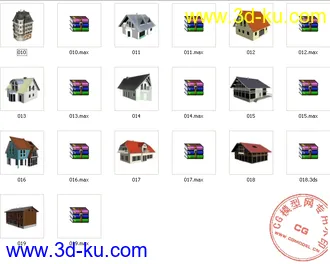 3D打印模型独立房屋若干的图片