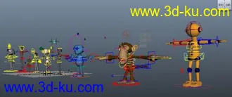 各种动画带绑定的模型 ，做动画用的图片
