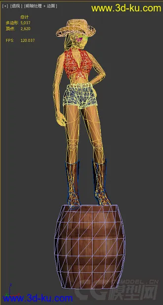 3D打印模型麻辣牛仔妹 有兴趣就抱走吧的图片