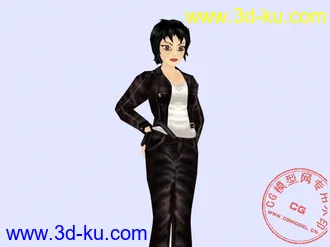 3D打印模型现代黑衣暴走古惑小妖妹一名的图片