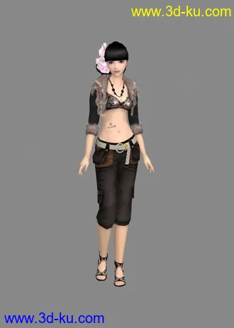 3D打印模型非常可爱的女孩的图片