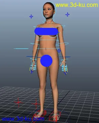 3D打印模型带绑定的人体的图片
