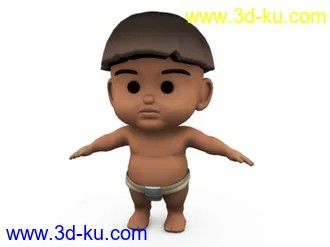 3D打印模型一个可爱的小男孩的图片