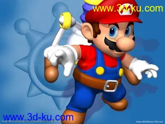 3D打印模型绑定很好的超级玛丽 带贴图哦的图片
