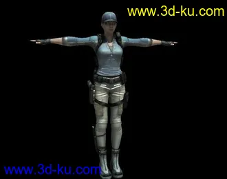 3D打印模型生化危机里面女主角  带绑定的图片