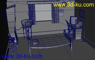 3D打印模型卡通室内场景的图片