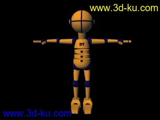 3D打印模型动画绑定小人的图片
