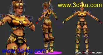 时代战士的3D游戏角色模型的图片