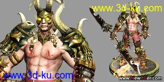 时代战士的3D游戏角色模型的图片