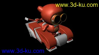 3D打印模型MAYA制作的跑跑卡丁车加了简单材质的图片