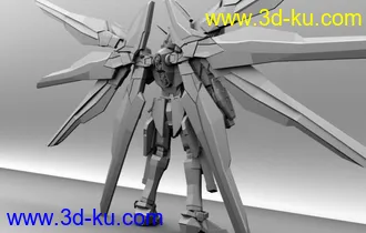3D打印模型自由高达，（小弟是新手，做的不细致）的图片
