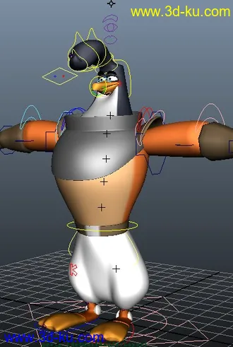 3D打印模型企鹅一只，绑定很棒，带表情的图片