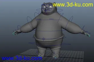 最近做的功夫熊猫阿宝的模型，希望友们喜欢（带绑定）的图片