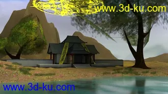 3D打印模型湖心小道观的图片