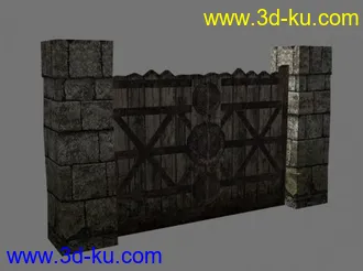 3D打印模型游戏场景大门的图片