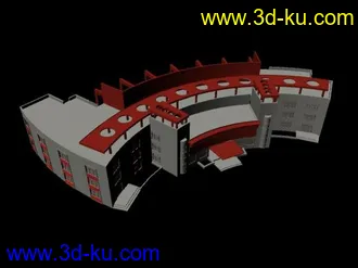 3D打印模型简单的现代建筑，传上来大家共享呵呵的图片