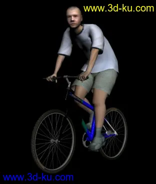 3D打印模型老外骑自行车的图片