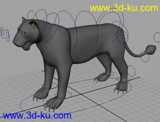 3D打印模型各种绑定好的四足动物（马、狗、狼、鹿、虎等等……）的图片