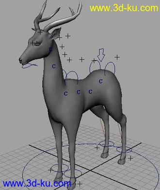 3D打印模型各种绑定好的四足动物（马、狗、狼、鹿、虎等等……）的图片