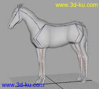 3D打印模型各种绑定好的四足动物（马、狗、狼、鹿、虎等等……）的图片