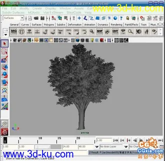 3D打印模型10棵maya精致高模的树（附加材质贴图）的图片