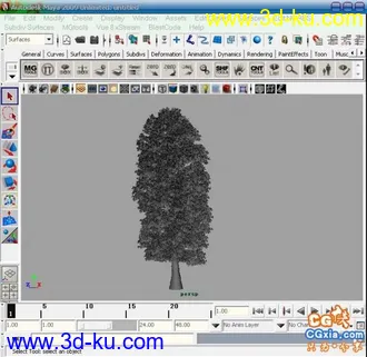 3D打印模型10棵maya精致高模的树（附加材质贴图）的图片