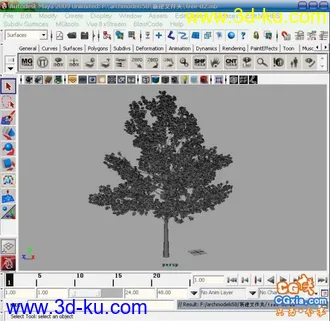 3D打印模型10棵maya精致高模的树（附加材质贴图）的图片