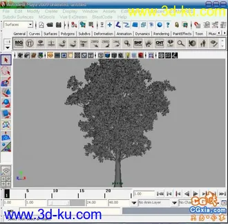 3D打印模型10棵maya精致高模的树（附加材质贴图）的图片