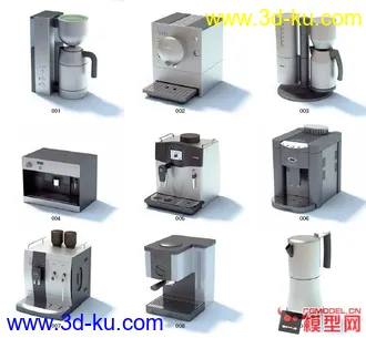 3D打印模型各种高档的磨咖啡的机器的图片
