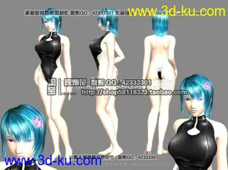 3D打印模型很可爱的卡通MM的图片