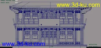 3D打印模型一个古建的图片