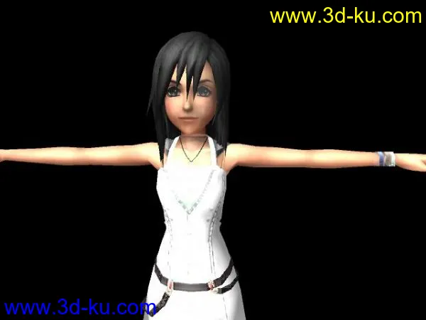 清秀女孩带骨骼绑定maya2008-2010版本的模型的图片1