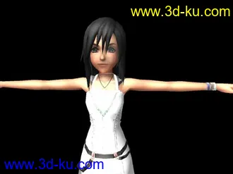 3D打印模型清秀女孩带骨骼绑定maya2008-2010版本的的图片