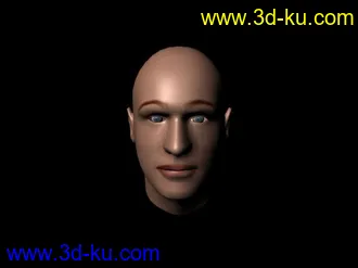 3D打印模型maya精致人头带贴图的图片