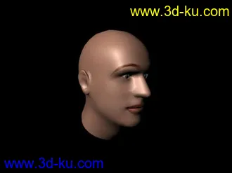 3D打印模型maya精致人头带贴图的图片