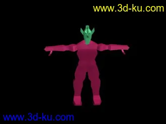 3D打印模型大二max处女作品人物的图片
