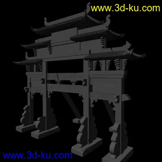 3D打印模型牌坊的图片