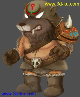 3D打印模型低面怪物，狼人的图片