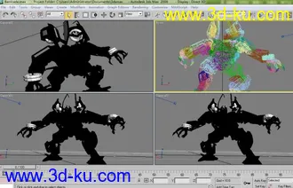 高精度变形金刚3D模型的图片