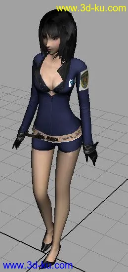 3D打印模型S级女教官+学妹O(∩_∩)O~的图片