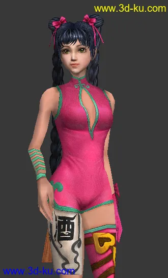 3D打印模型靓女一个、、带绑定带动画超赞！！！！的图片