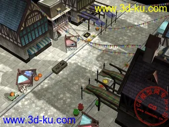 3D打印模型古西方城镇的图片