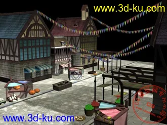 3D打印模型古西方城镇的图片