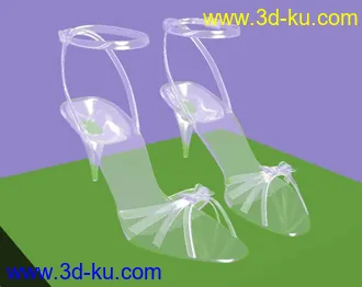 3D打印模型天热了  发一双透明高跟鞋~！！的图片