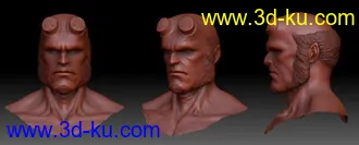 3D打印模型自己做的地狱男爵头部（ZB文件）的图片