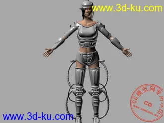 3D打印模型国外的  女战士的图片