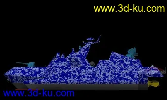 3D打印模型022隐身穿浪艇的后续形的图片