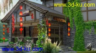 3D打印模型峨眉山七里坪风情小镇6号楼的图片