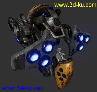 3D打印模型Unreal Tournament 3的一个Bot骨骼贴图+动作的图片