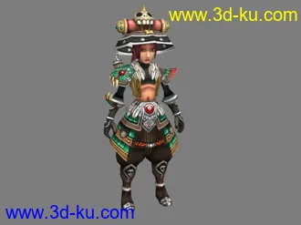 3D打印模型看着原画做的一个侠客，请达人评点的图片